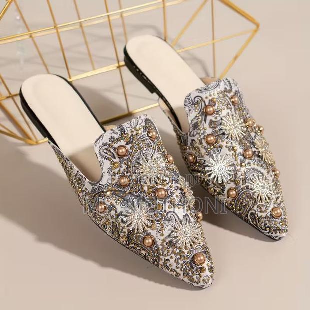 Luxury Women's Decorated Flat Mules Size 36 -40 - thumbnail 9
