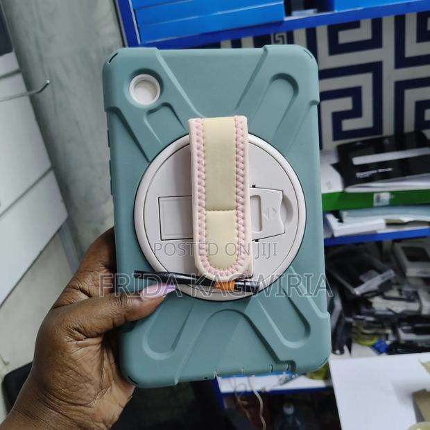 Samsung Galaxy Tab A9 Rugged Shockproof Back Cover With Strap - main view