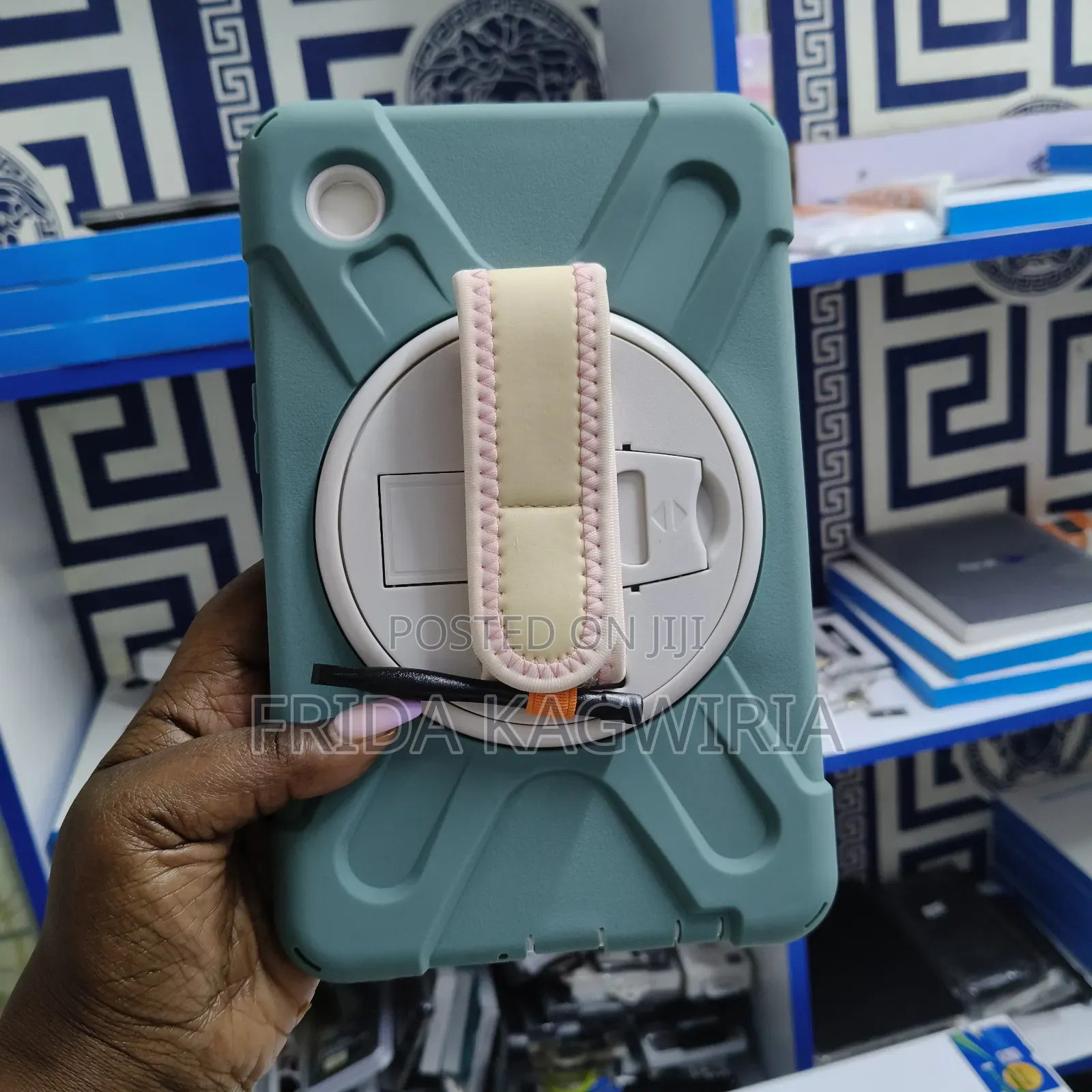 Samsung Galaxy Tab A9 Rugged Shockproof Back Cover With Strap