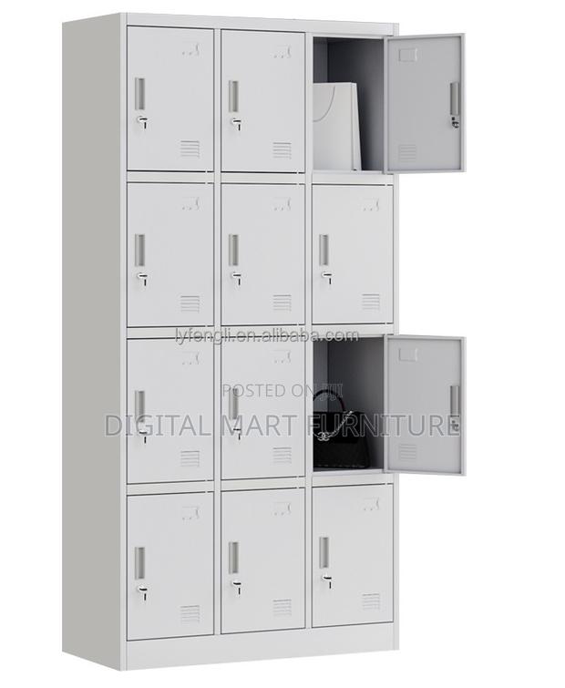 12 Locker Compartment Classroom Cabinet - thumbnail 4