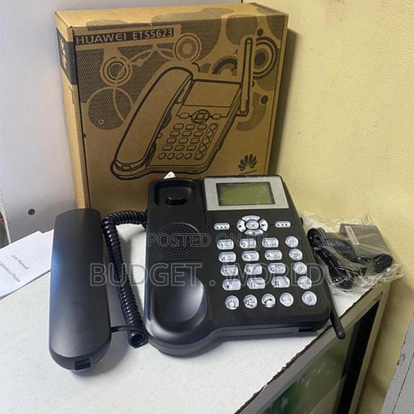 Black Rechargeable Cordless Landline Phone Huawei Ets 5623 Sim Card