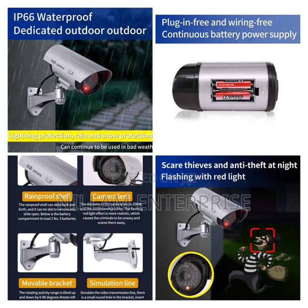 Dummy Wireless Camera Plastic Fake CCTV Camera