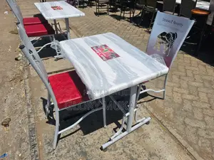 Restaurant And Bar Chair White Coated And Table