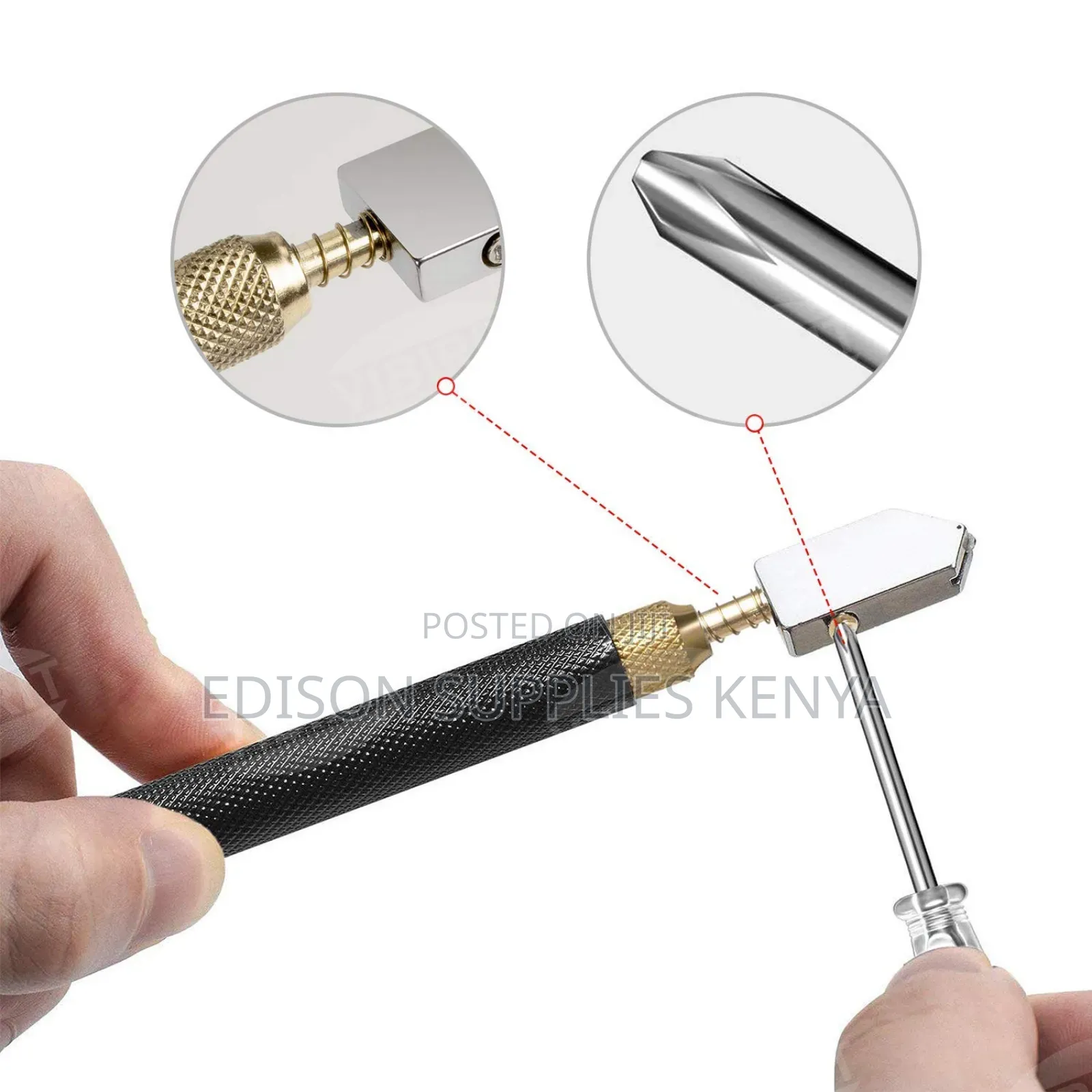 Glass Cutters 5pcs Set Changeable Cutting Blades Heavy Duty