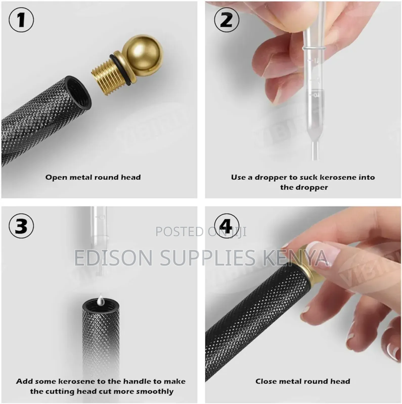 Glass Cutters 5pcs Set Changeable Cutting Blades Heavy Duty