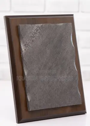 Wooden Award With A Rock
