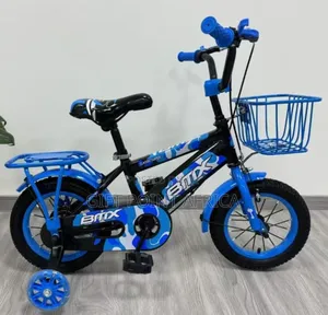 Bmx Kids Bike Size 12 With Adjustable Seat,Bell And Training Wheels