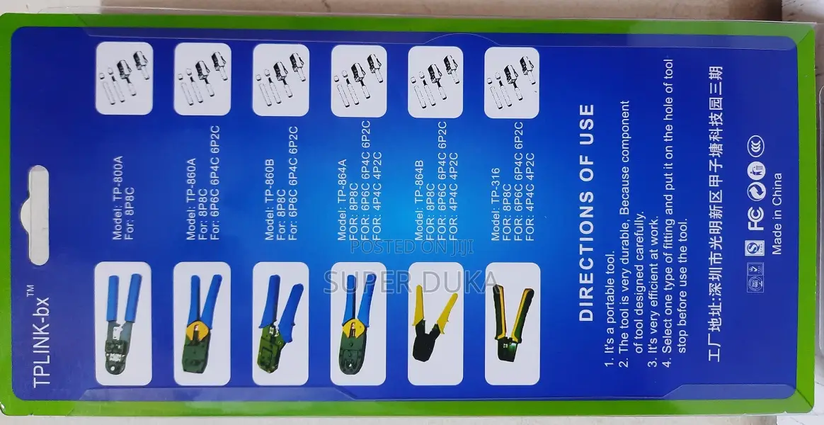 Crimping Tool. Tp-Link Rj45 Rj11 Rj12 Lan Network Cable Stripper Kit