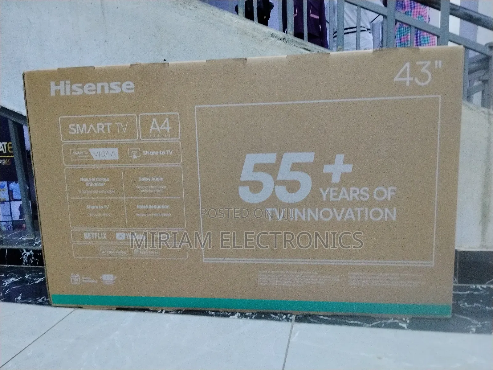 Hisense 43 Inch Smart Full Hd Tv, Frameless, 43a4