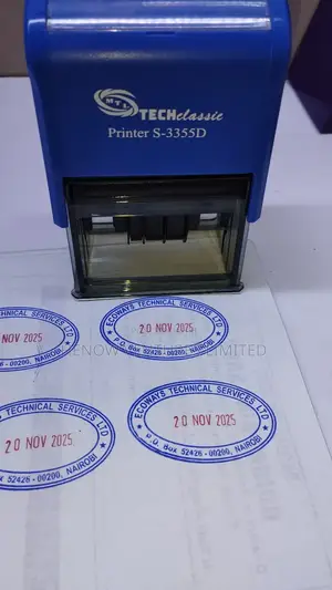 Tech Self Inking Rubber Stamp With Changeable Dates