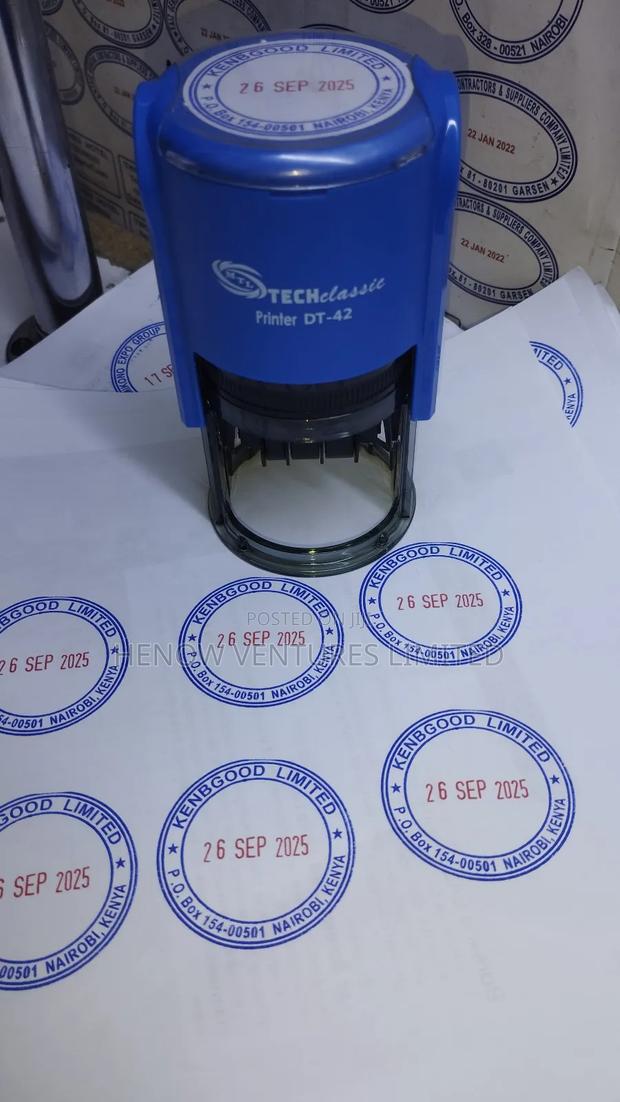 Tech Self Inking Rubber Stamp With Changeable Dates - thumbnail 2