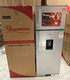 Ramtons Rf/130- 213l 2 Door Direct Cool Fridge+ Dispenser (1yr Wrty)