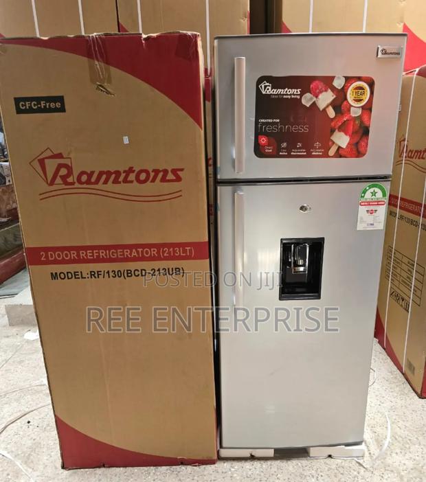 Ramtons Rf/130- 213l 2 Door Direct Cool Fridge+ Dispenser (1yr Wrty)