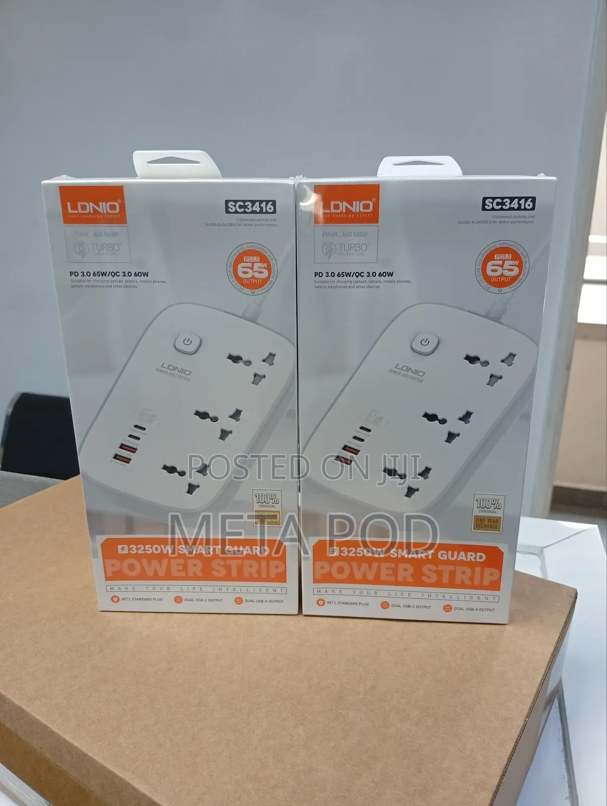 Ldnio 3 Universal Power Extension 2usb Port 2 Type C Port (Sc3416)