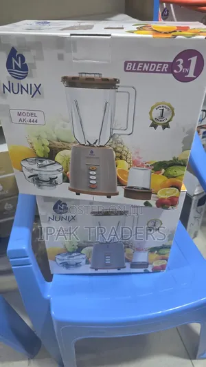 Nunix Ak-444 350w 3 in 1 Blender, Grinder Chopper 3speed