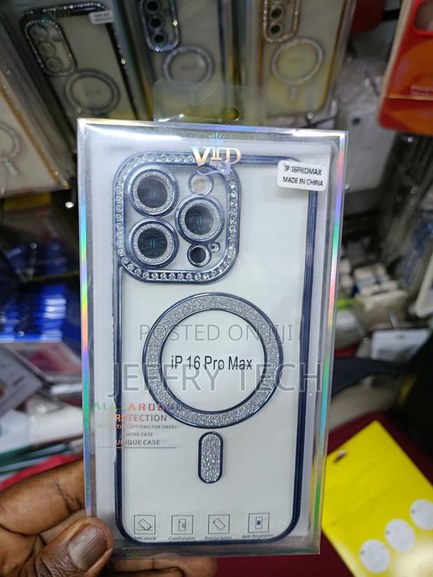 Aswfe Magnetic Diamond Glitter Case for iPhone 16 Pro Max - main view