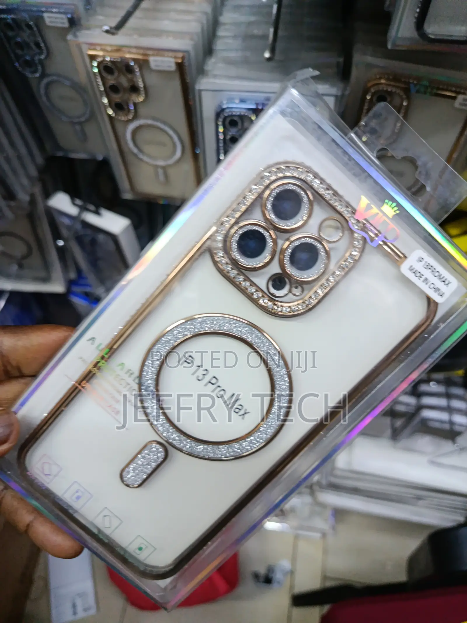 Tetaw iPhone 13 Pro Max Magnetic Glitter Case,Luxury Bling