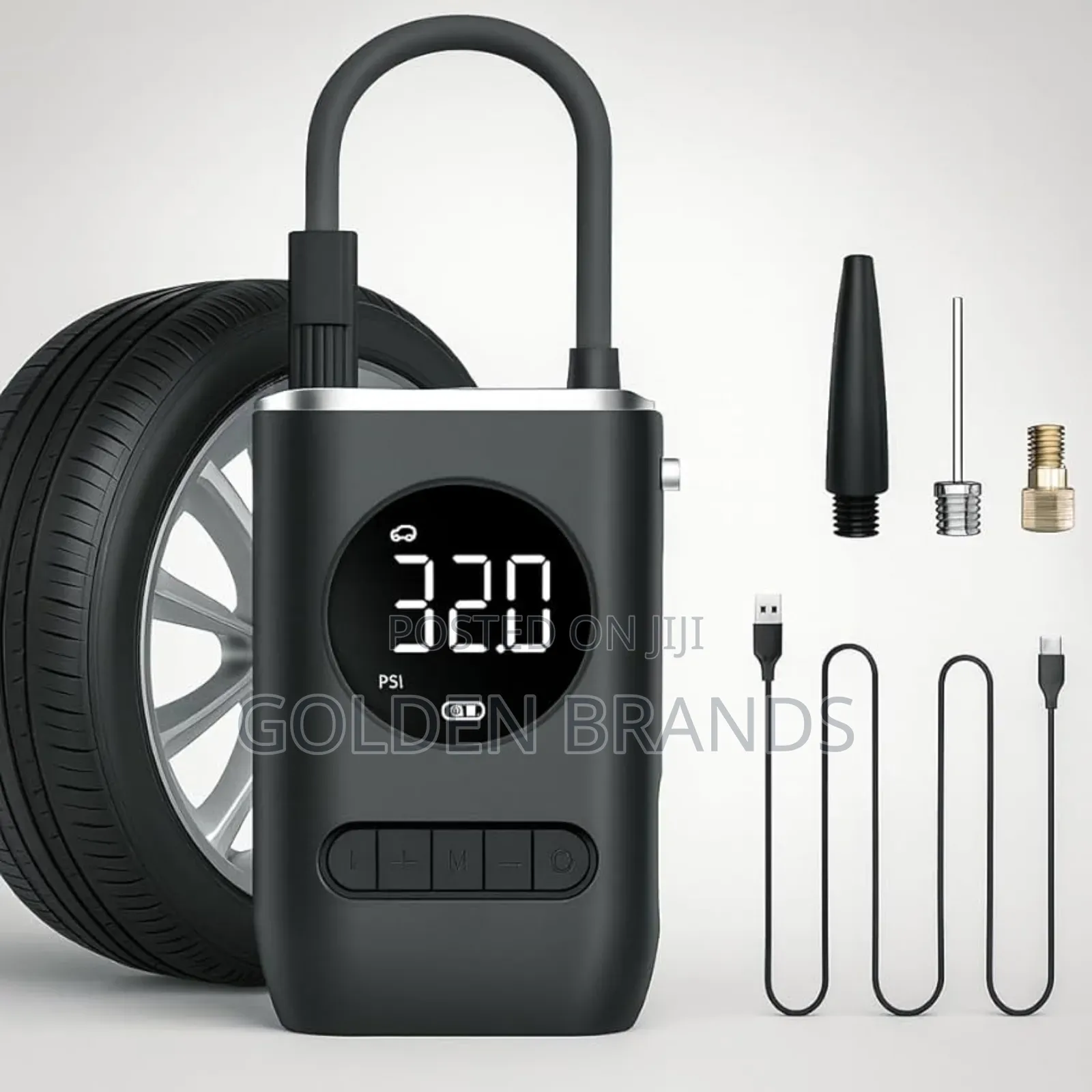 Car Tire Electric Air Pump Digital Display Self-Propelled