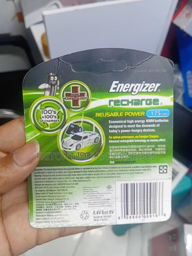 Energizer 9v Rechargeable Battery - thumbnail 2