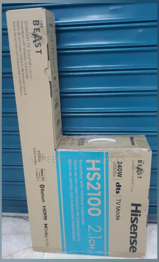 Hisense 240 Watts 2.1ch Hs2100 Hisense Sound Bar New