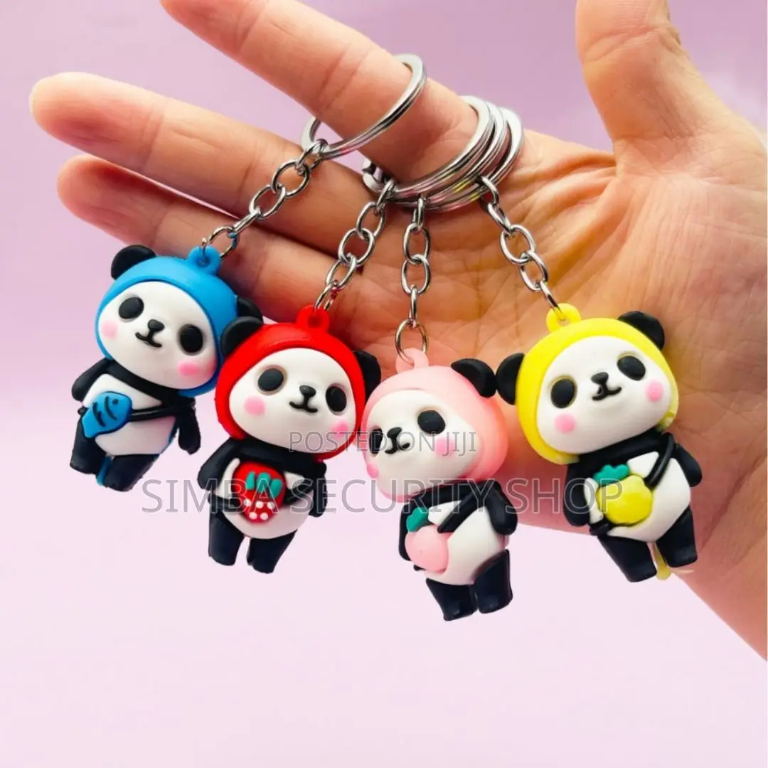 3d Cute Panda PVC Silicone Keychain Gift Keyholder Ladies Women Girls