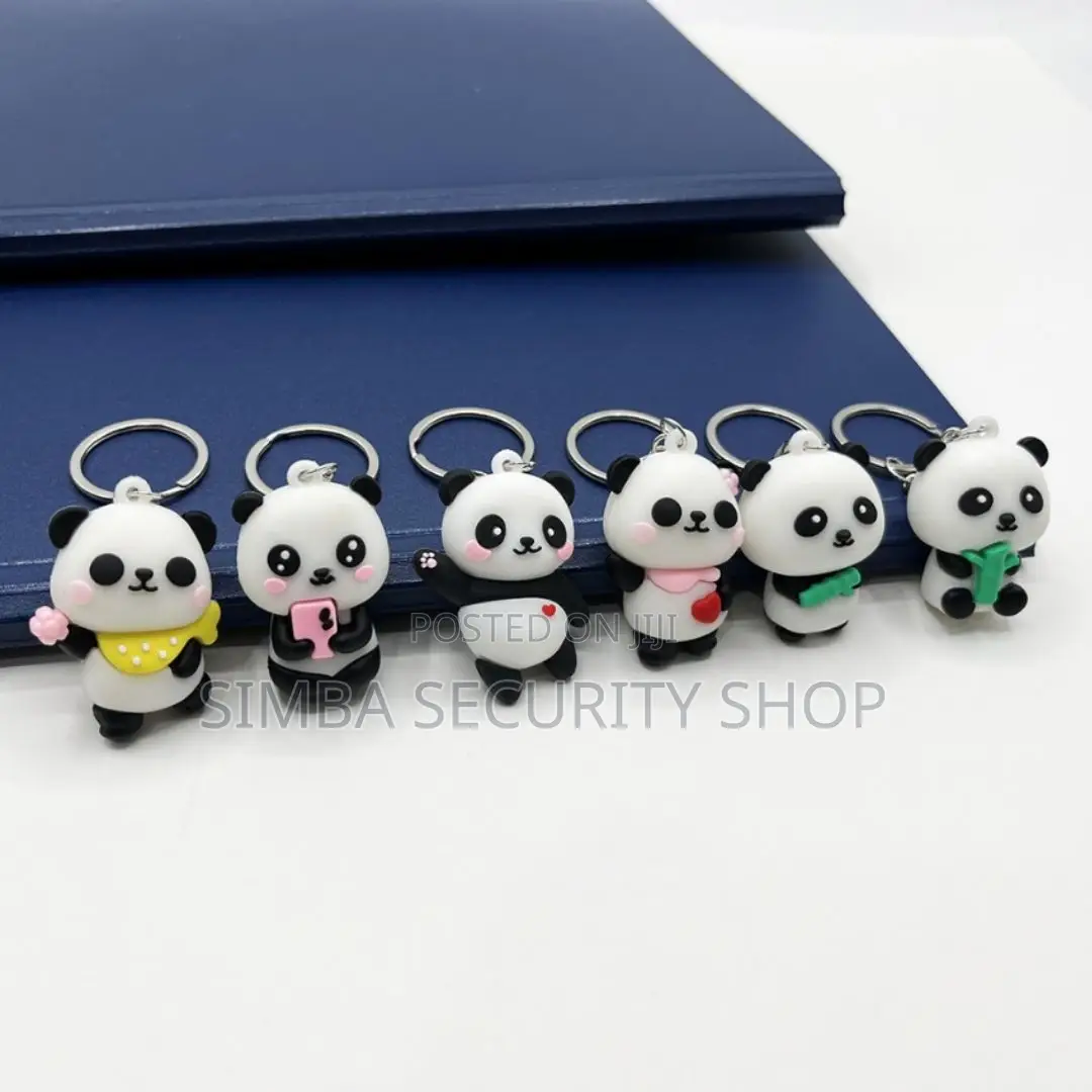 3d Cute Panda PVC Silicone Keychain Gift Keyholder Ladies Women Girls