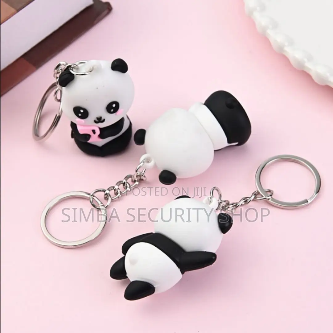 3d Cute Panda PVC Silicone Keychain Gift Keyholder Ladies Women Girls