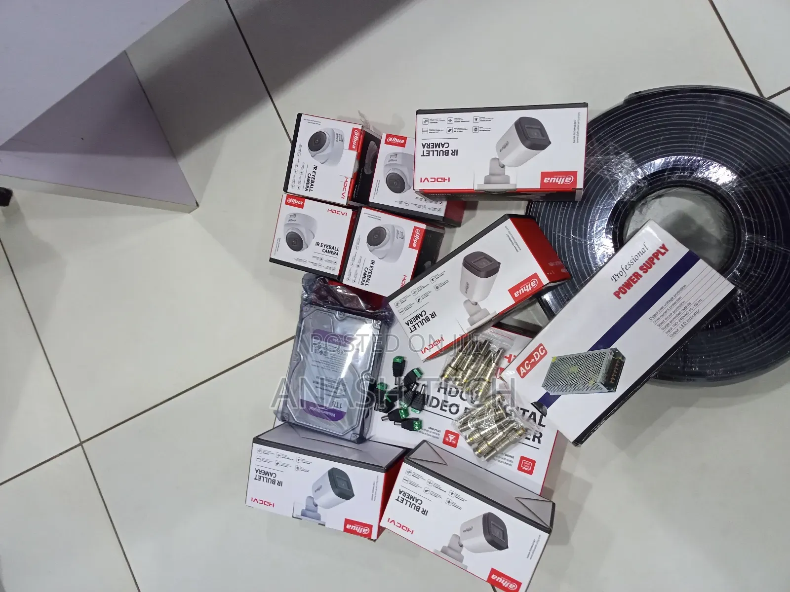 Dahua 4 Cameras CCTV Security Package Manageable 4 Channel DVR