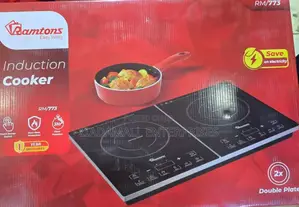 Double Ramtons Induction Cooker + Free Pan Efficient Smart Cooking