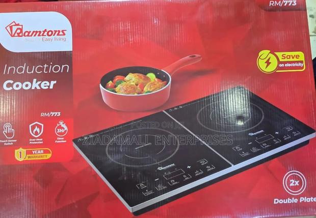 Double Ramtons Induction Cooker + Free Pan Efficient Smart Cooking