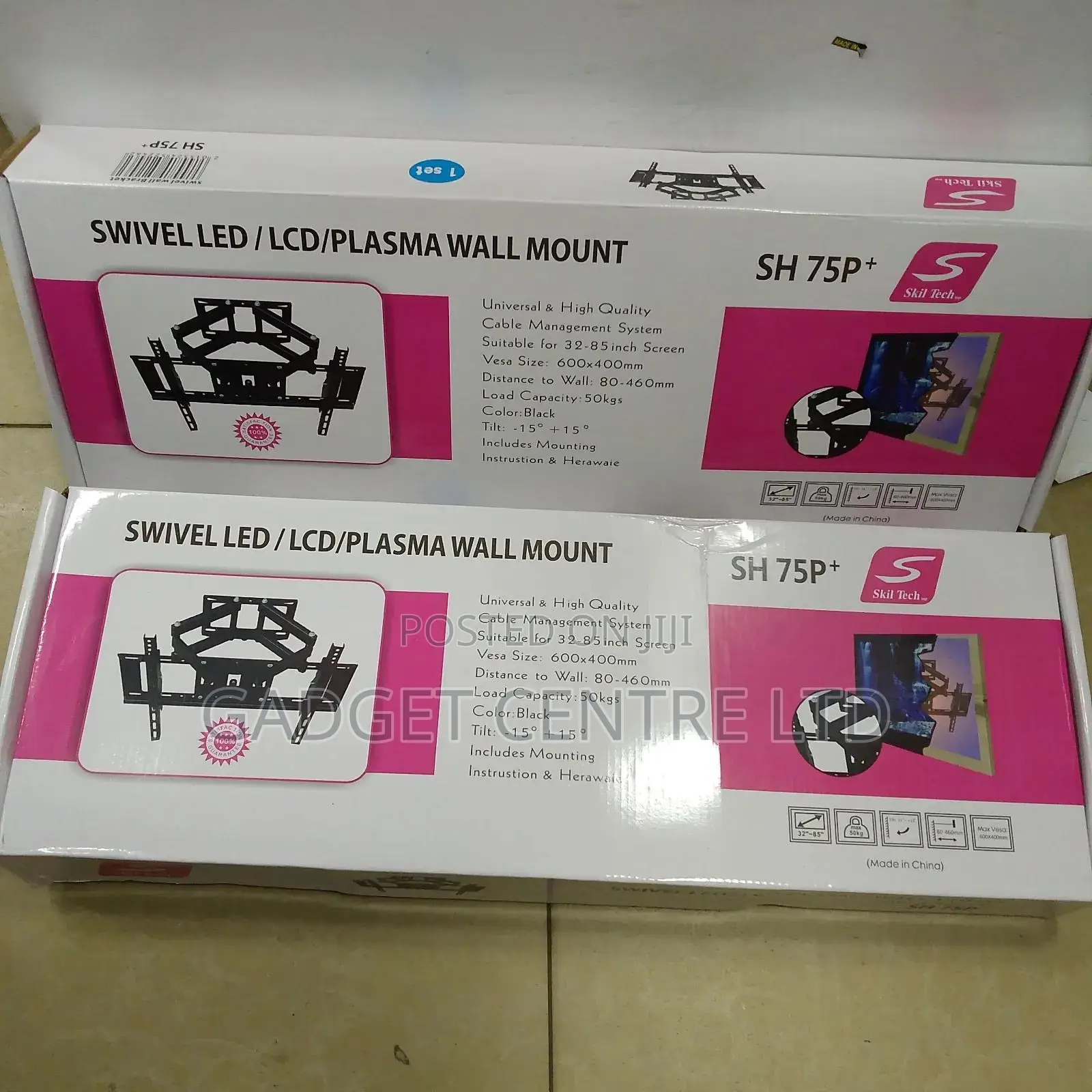 32 to 85inches Swivel Double Arm Tv Mount