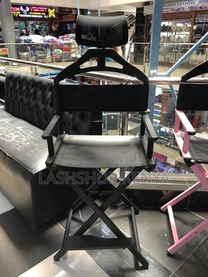 Beauty Salon Chair - Makeup Stool With Headrest - main view