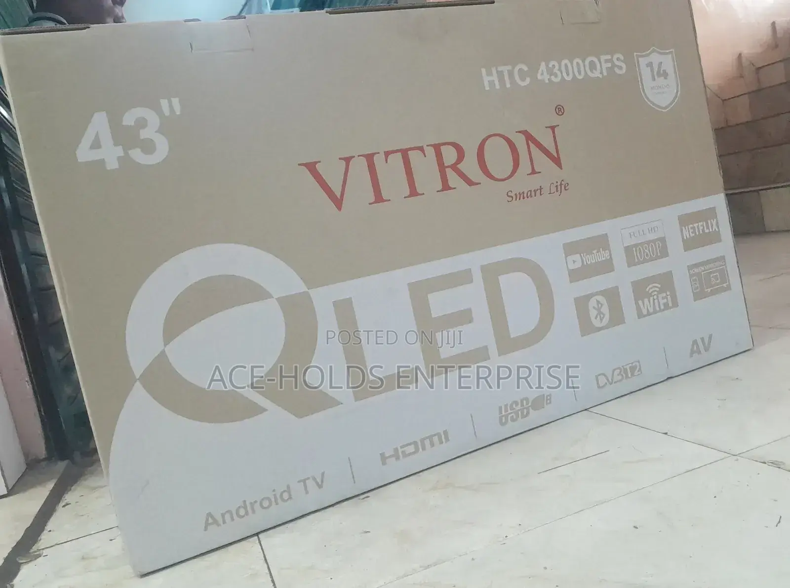 Vitron 43" Qled Smart Android Tv – Ultra Hd - Wifi | Netflix Youtube