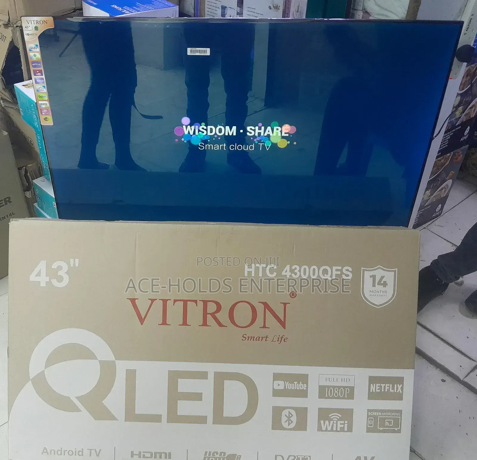 Vitron 43" Qled Smart Android Tv – Ultra Hd - Wifi | Netflix Youtube
