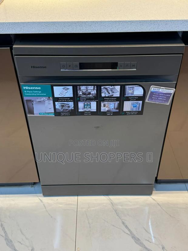 Hisense* Dish Washer 13 Plates Grey ( Hs622e90g )