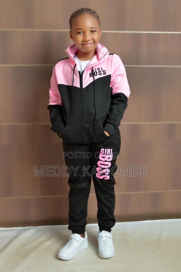 Kids Designer Pink Tracksuit - thumbnail 3