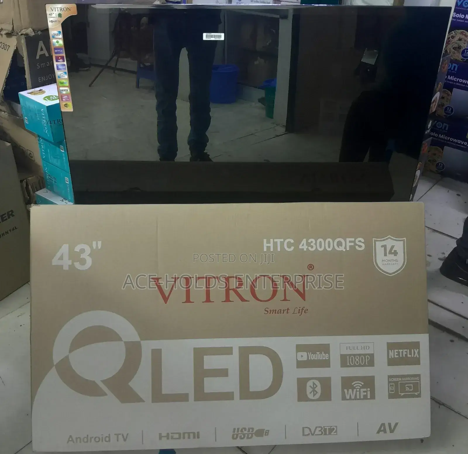 Vitron 43" Qled Smart Android Tv – Ultra Hd | Frameless Design