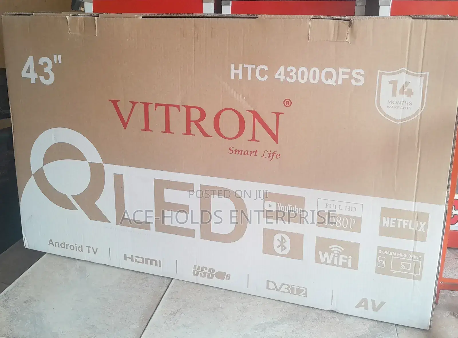 Vitron 43" Qled Smart Android Tv – Ultra Hd | Frameless Design
