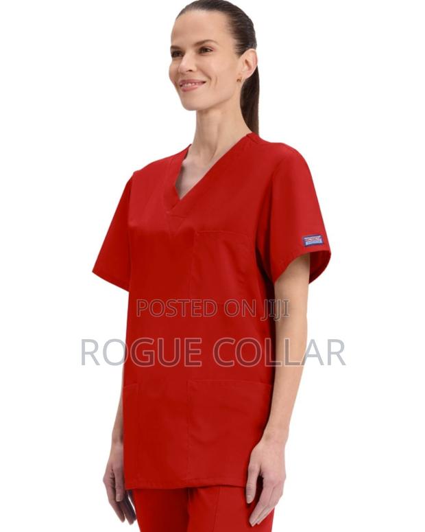 Red Scrubs (Medical) - Brand New v Neck