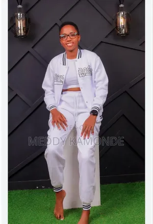 White Heavy Cotton Tracksuit Sets