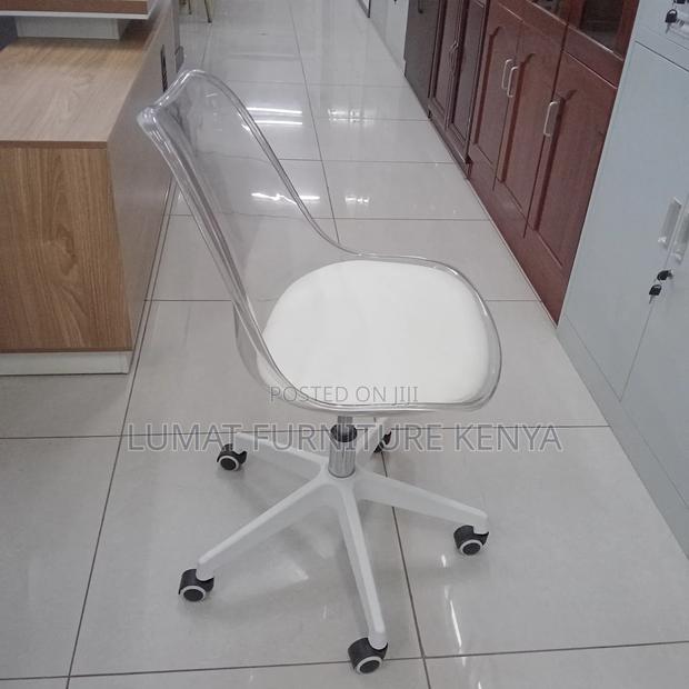 White Eames Style Adjustable Seat - main view