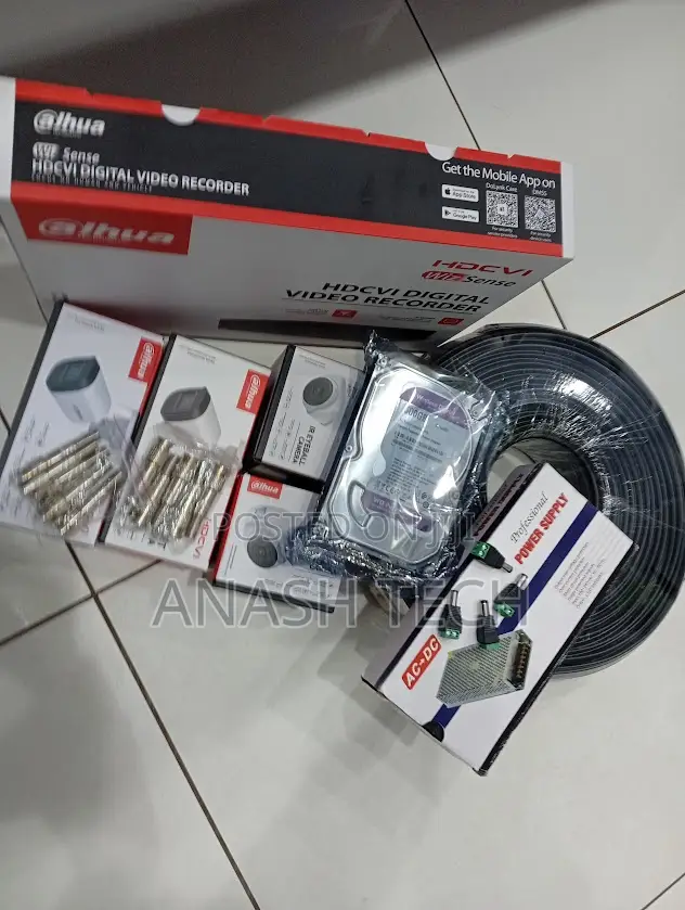 Economical Dahua 4 Channel CCTV Camera Full Package With Night Vision