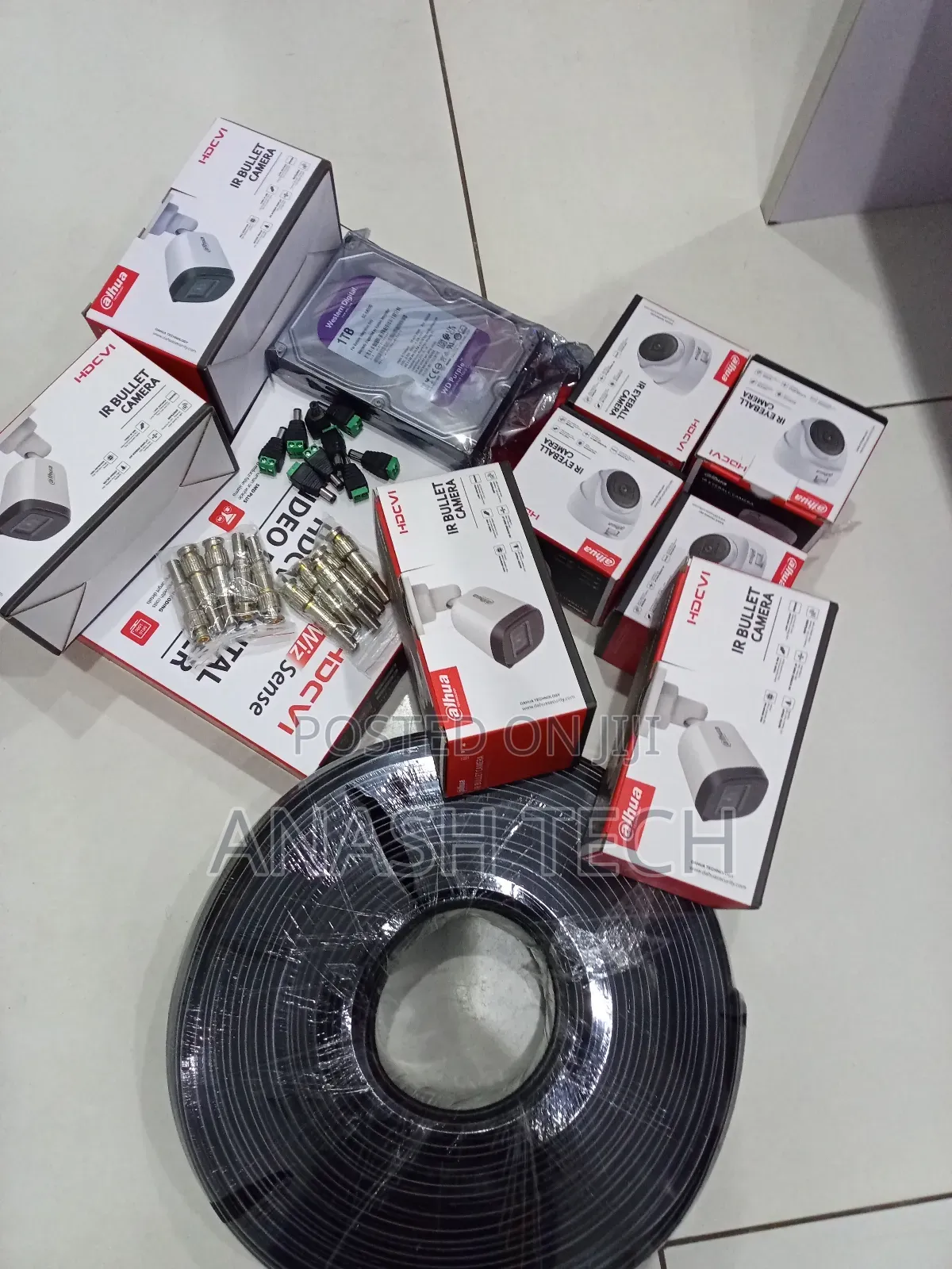 Customised Eight Cameras Full Kit Dahua Camera With Night Vision 2mp