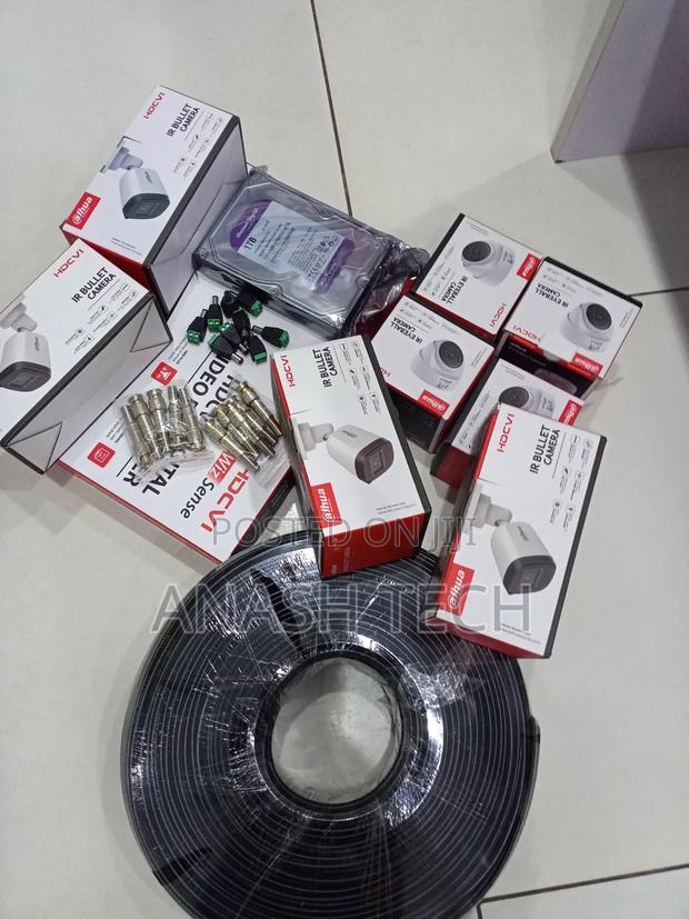 Customised Eight Cameras Full Kit Dahua Camera With Night Vision 2mp - thumbnail 3