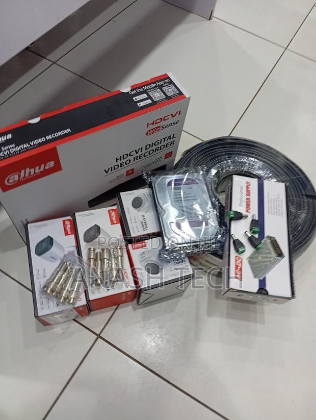 Powerfull Dahua CCTV 4 Camera Set Full Package With Night Vision - main view