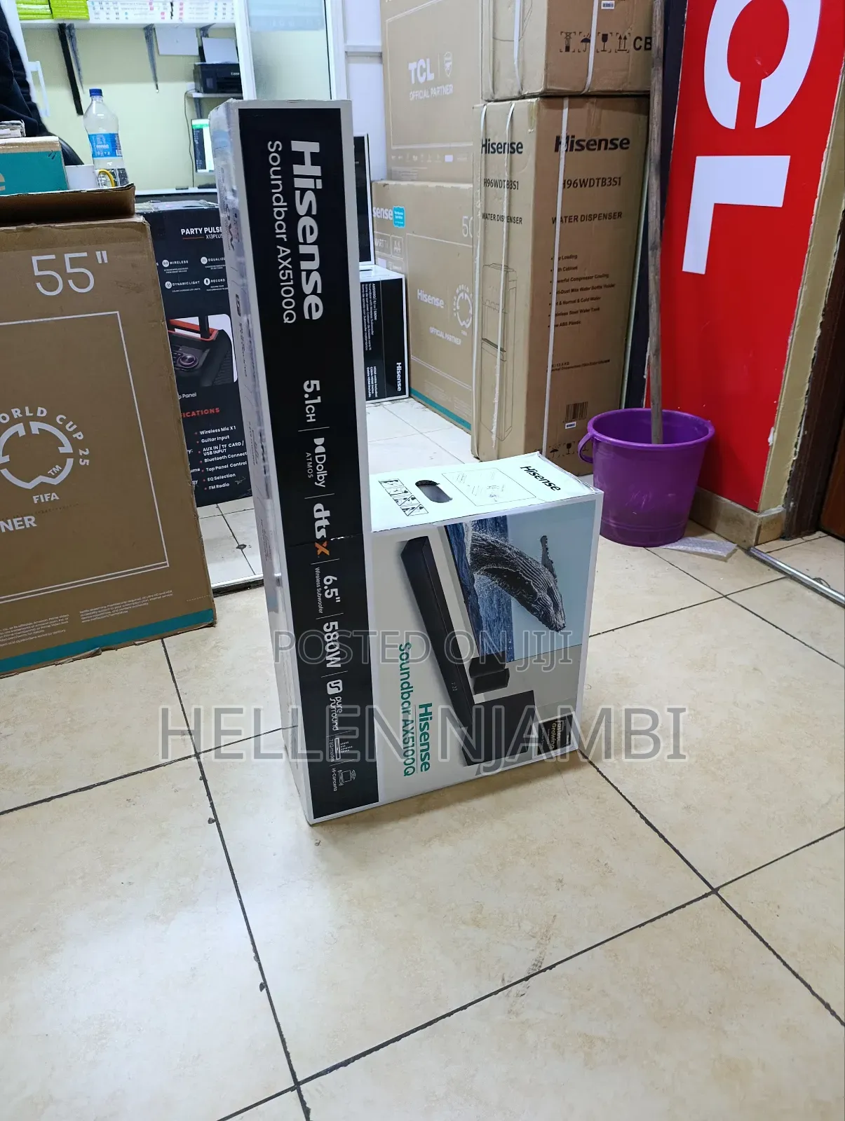 Hisense Ax5100q 580w 5.1ch Dolby Atoms Wireless Subwoofer