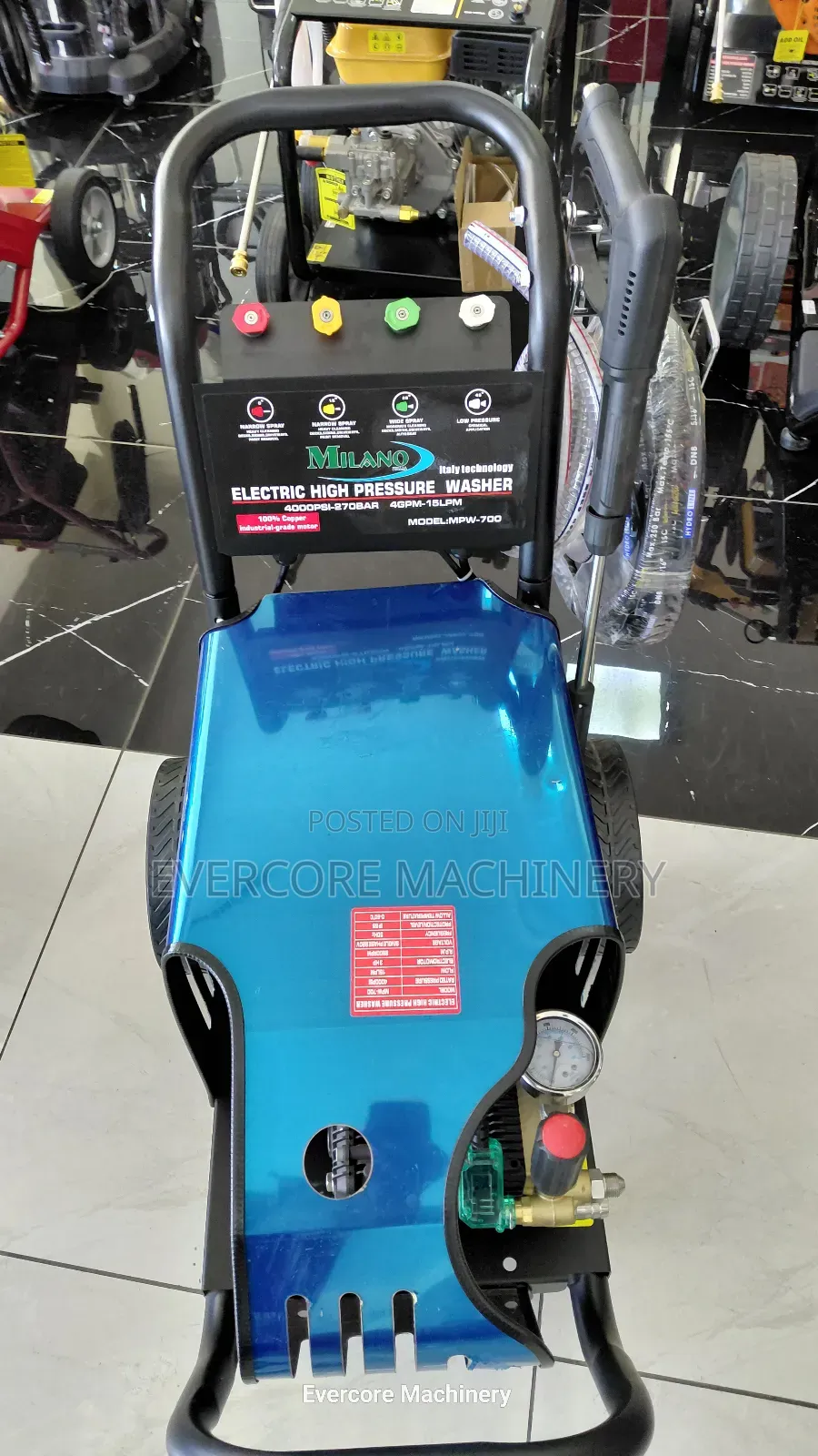 Milano Italia 4000psi 3hp Highpressure Washer Single Phase