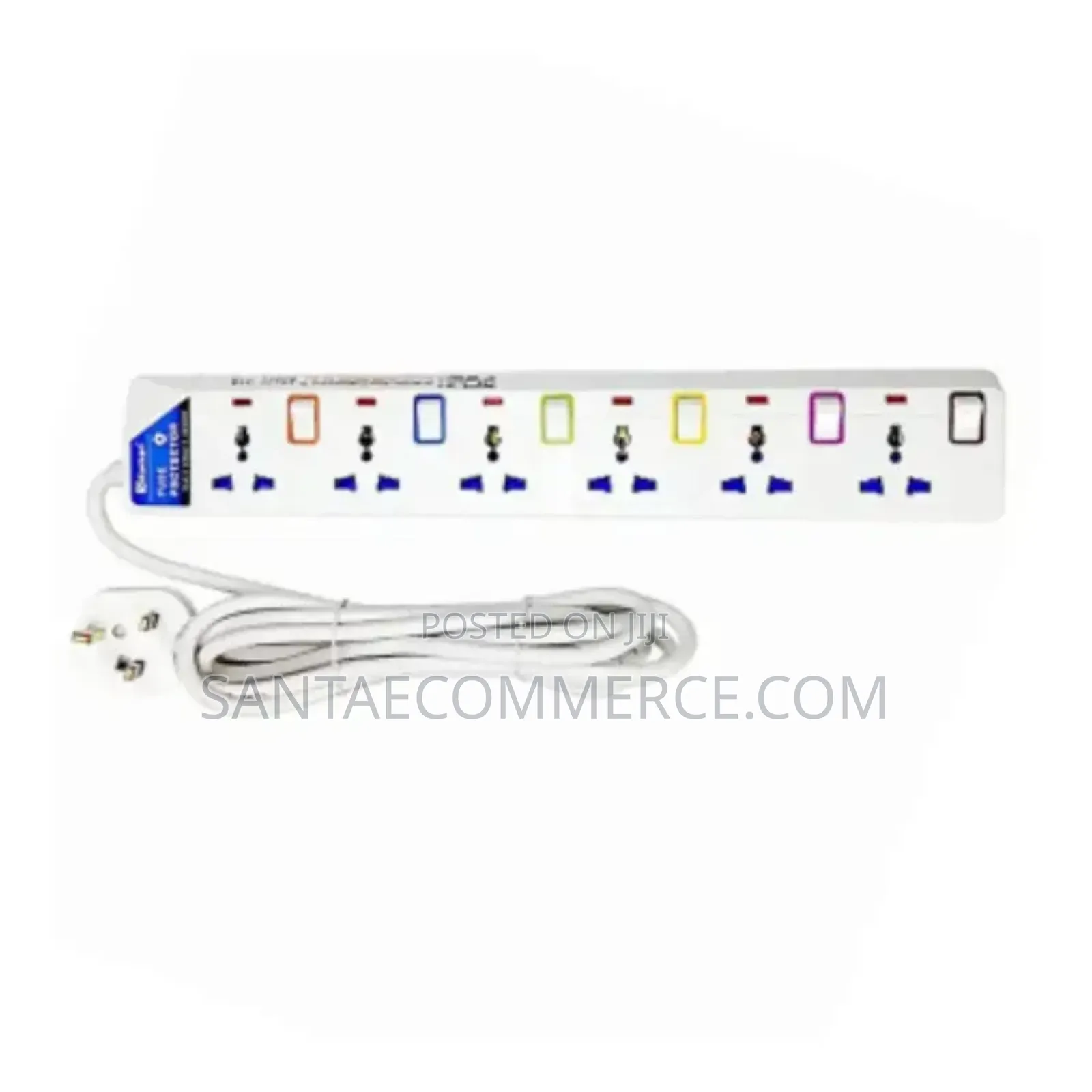 6 Way 3 Meters Universal Power Extension Cable With Usb Ports
