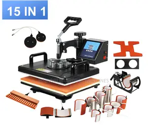 15 in 1 Combo Sublimation Pen Mug Tshirt Plate Heat Press Machine