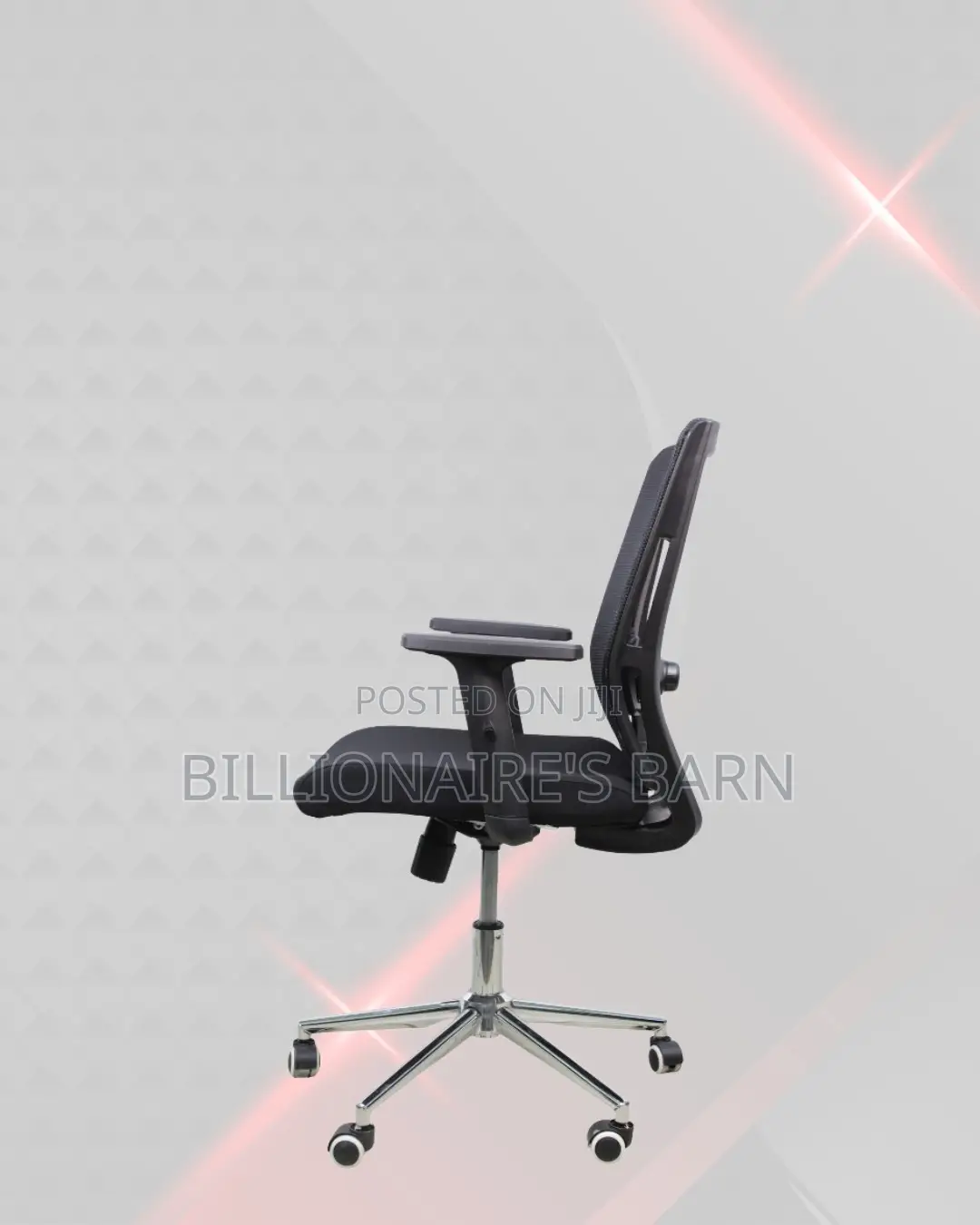 The Barn Origin Mid-Back Chrome Chair| for Clean, Professional Offices